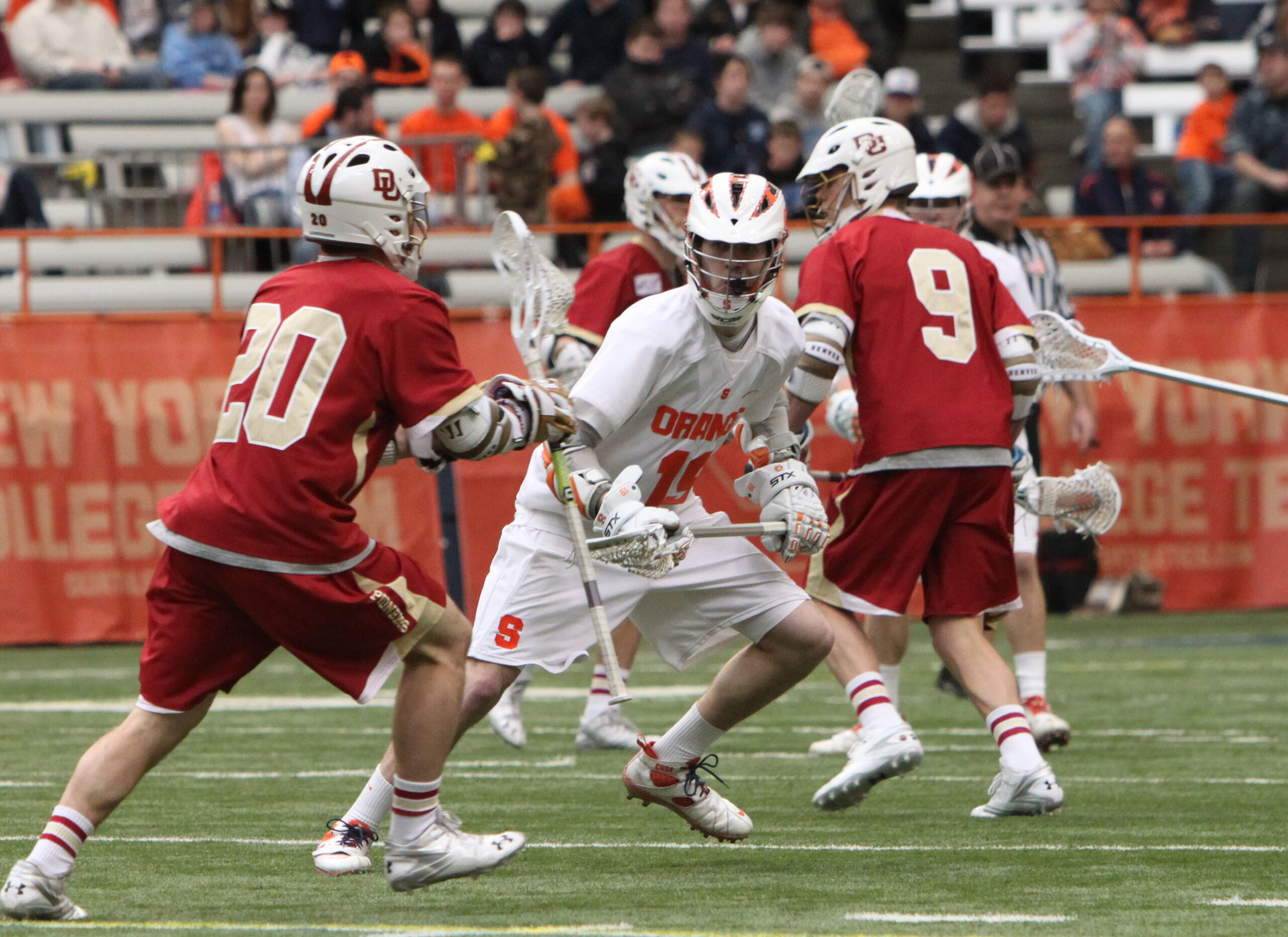 Denver Lacrosse players in action during a game